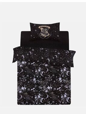 Primark Black Hogwarts Celestial Duvet Cover Set